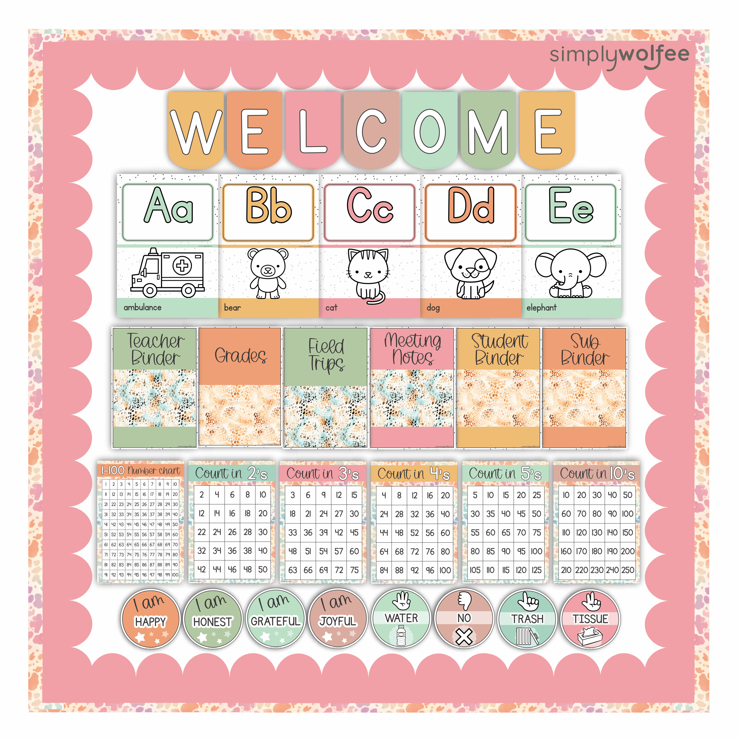 Funky Pastels Class Decor - Full Bundle Editable - Image 3