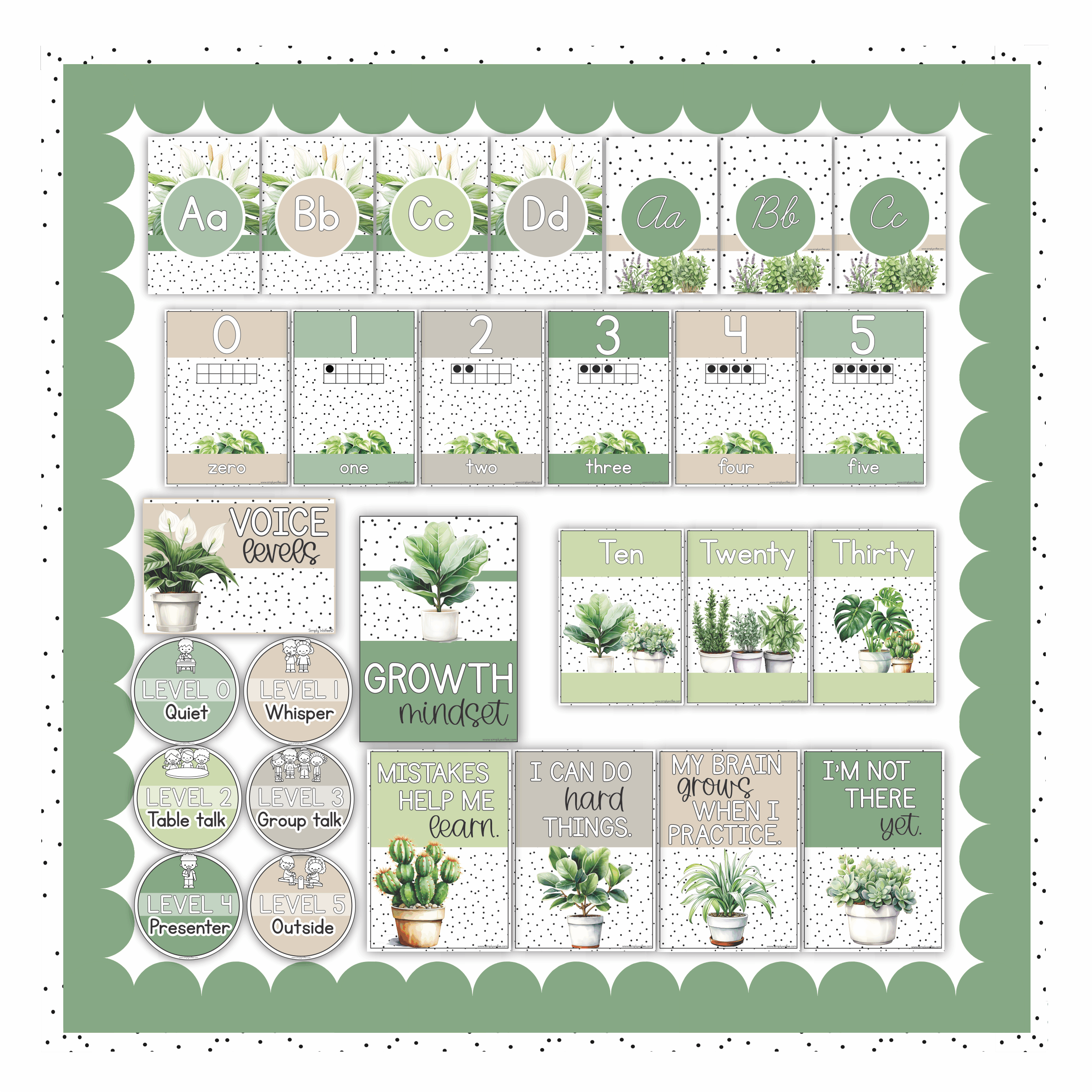 Pot Plants Class Decor - Full Bundle Editable - Image 6