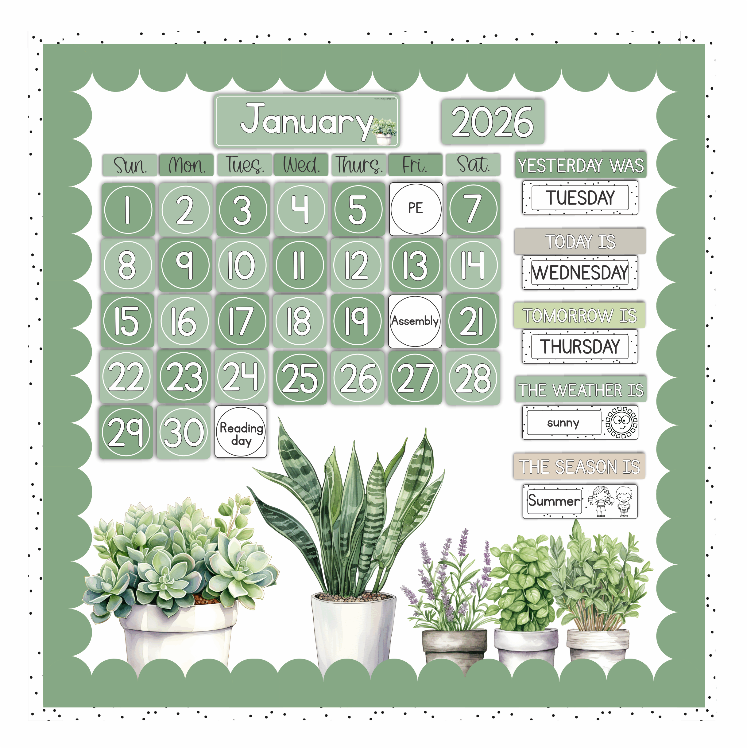 Pot Plants Class Decor - Full Bundle Editable - Image 8