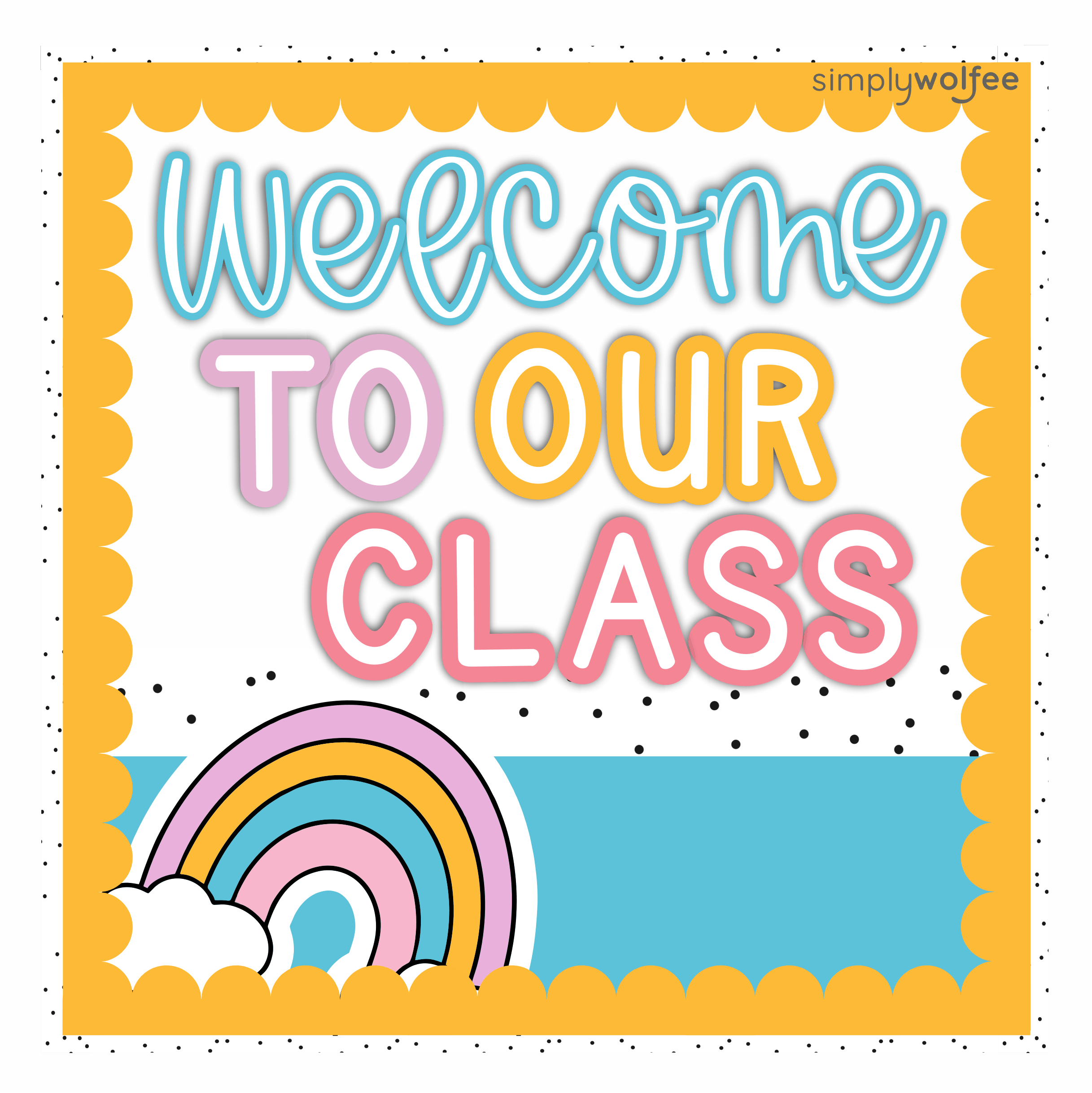 Sugarpop Rainbow Class Decor - Full Bundle Editable - Image 2