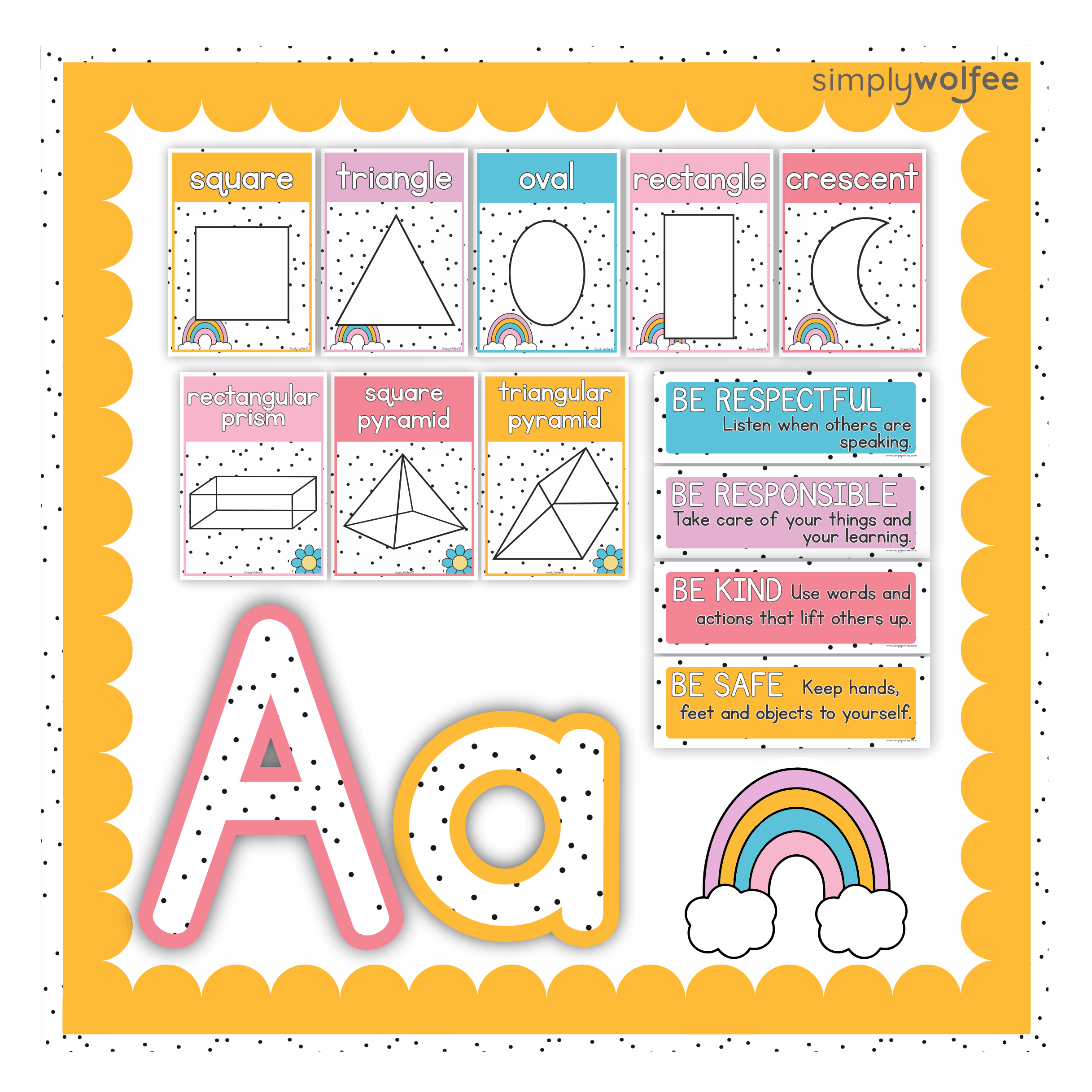 Sugarpop Rainbow Class Decor - Full Bundle Editable - Image 4