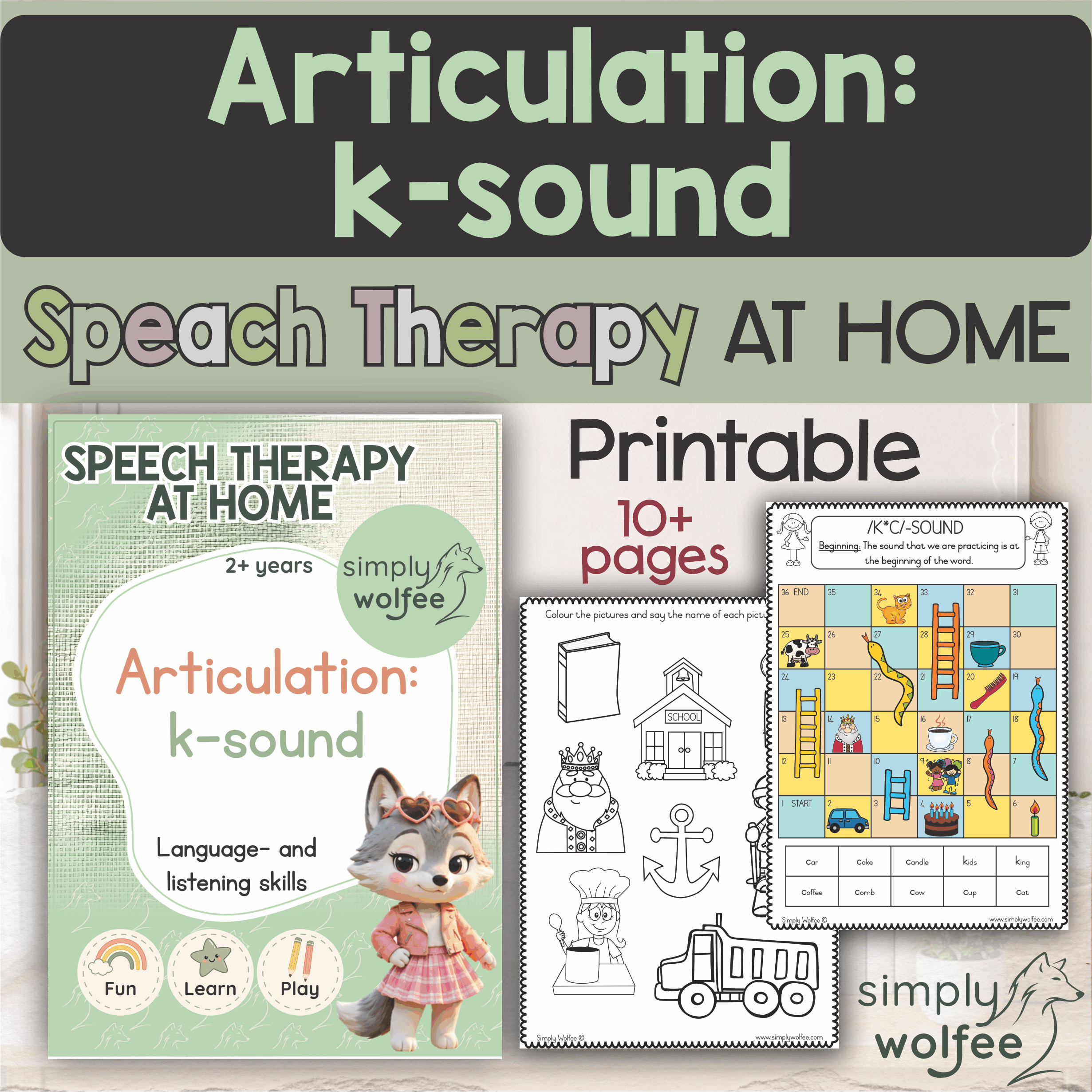 Speech Therapy at home - Articulation - K-sound