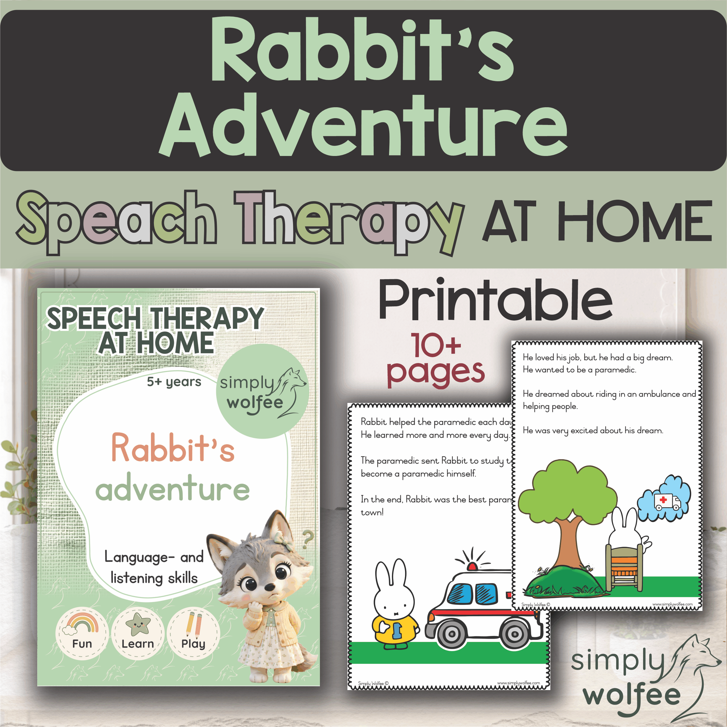 Speech Therapy at home - Rabbit's Adventure