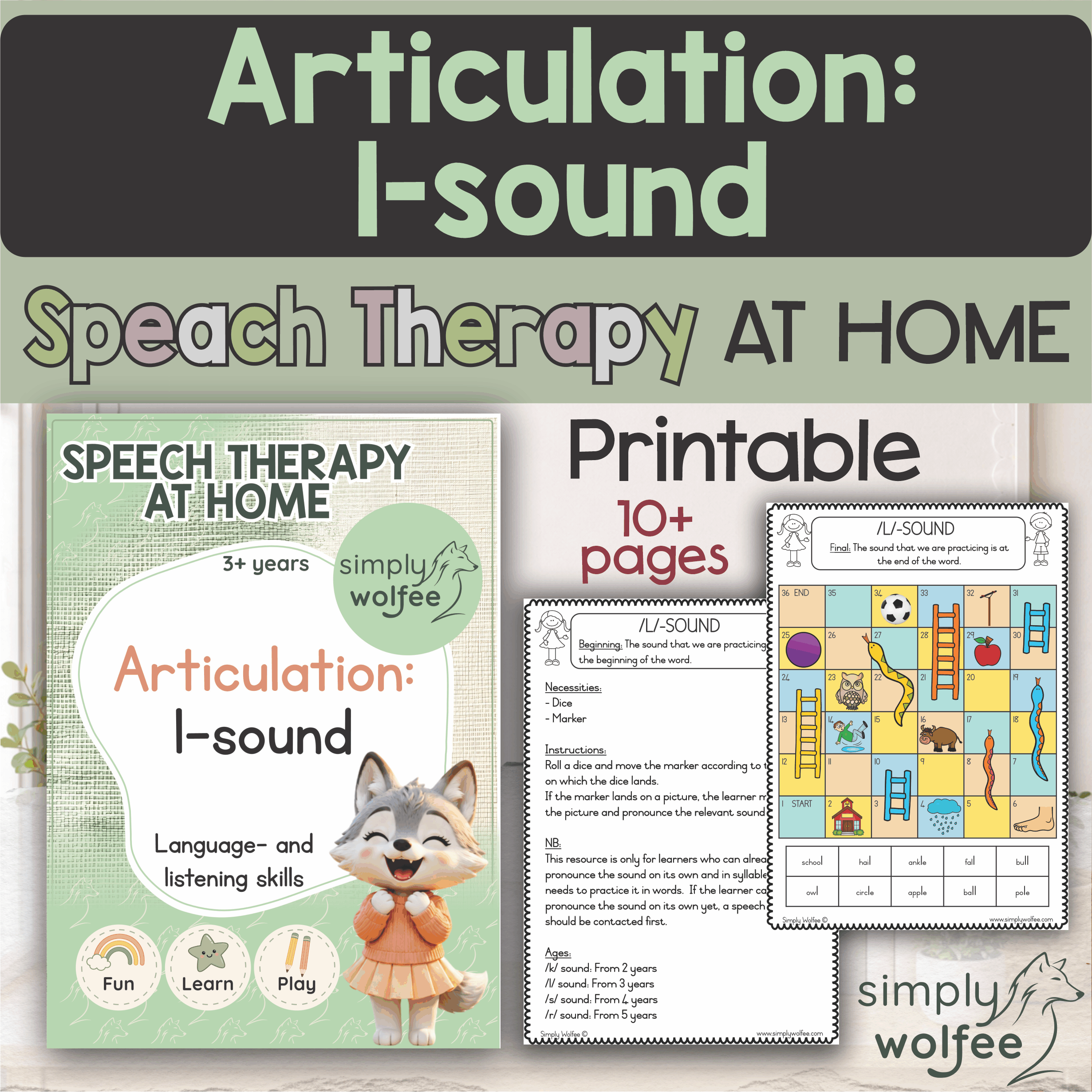 Speech Therapy at home - Articulaition - L-sound