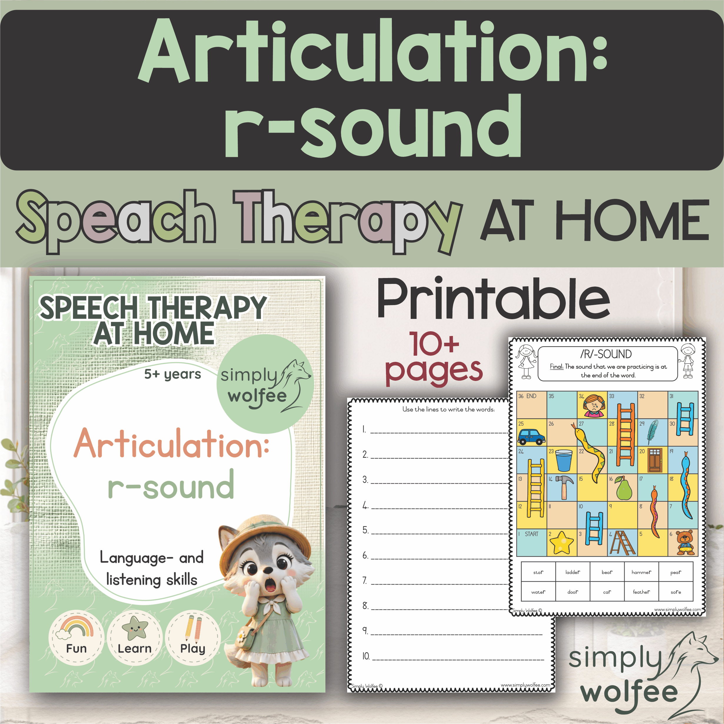 Speech Therapy at home - Articulation - R-sound
