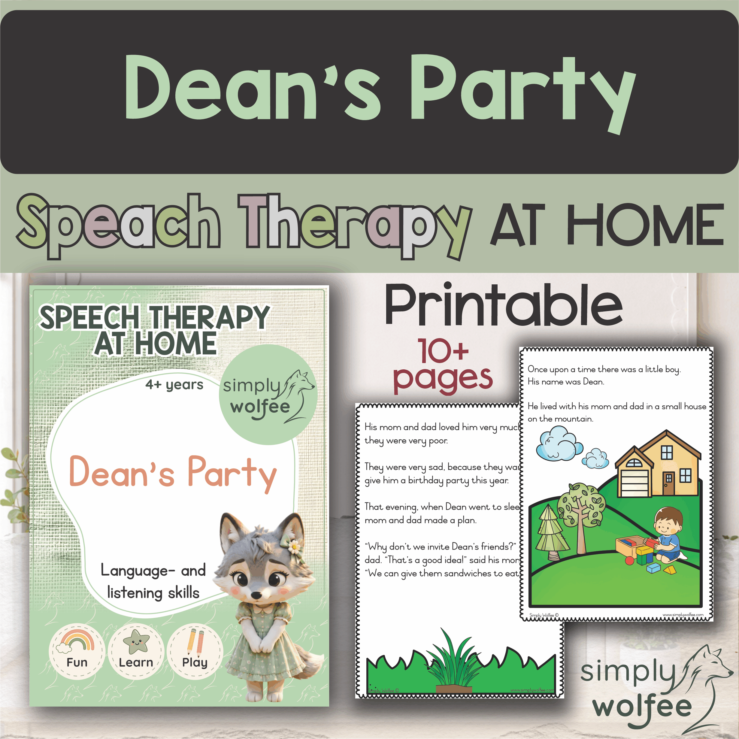 Speech Therapy at home - Dean's Party