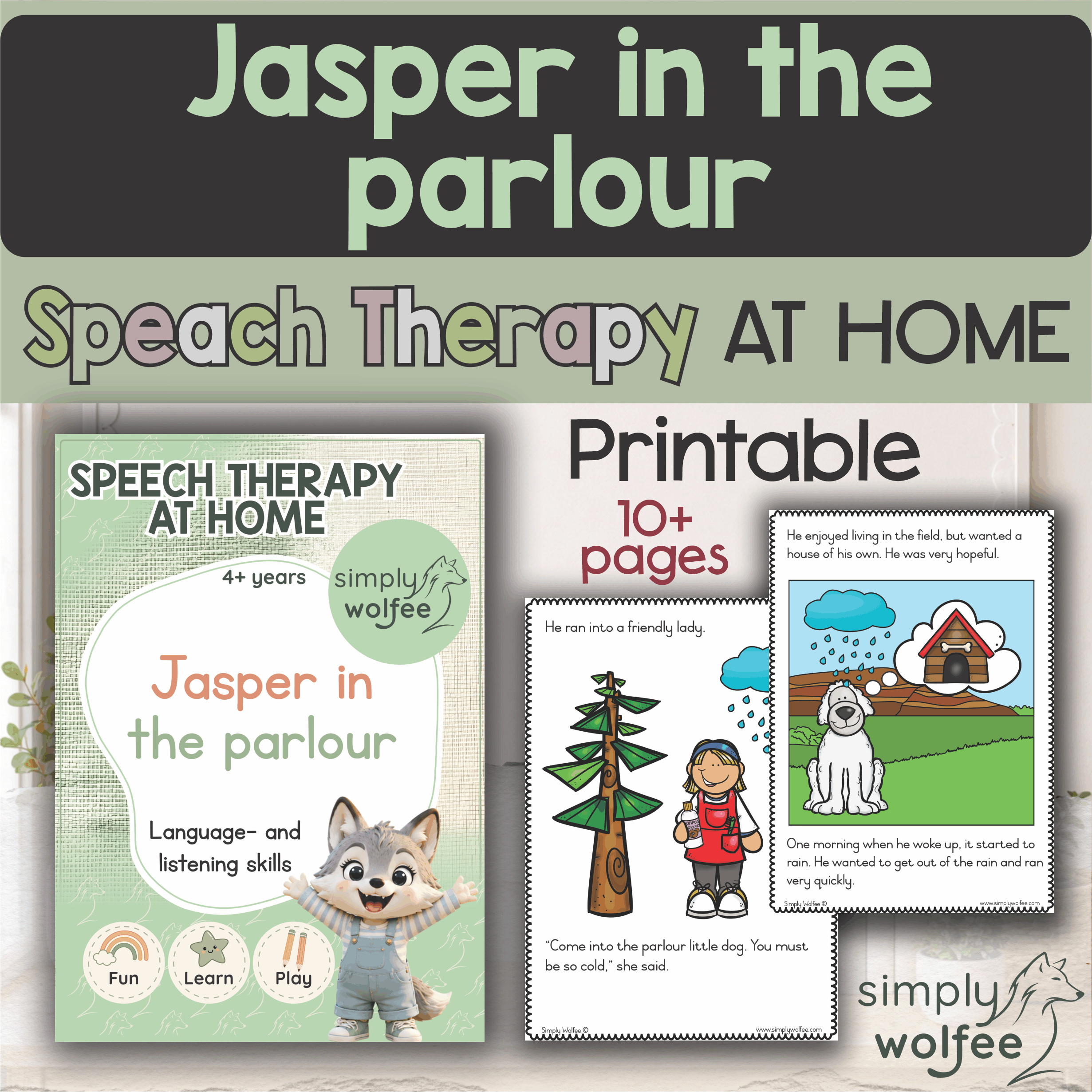 Speech Therapy at home - Jasper in the parlour